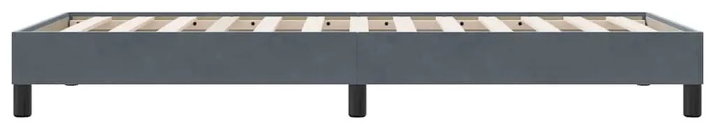 vidaXL ágykeret matrac nélkül Sötétszürke 100x220 cm bársony