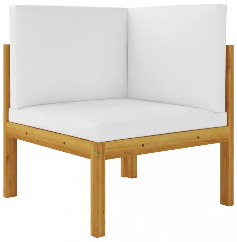 kétszemélyes kerti pad párnákkal, akácfa és kötél