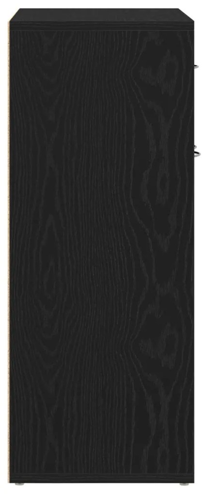 Fekete tölgy oldalszekrény 60x30x75 cm MDF-ből