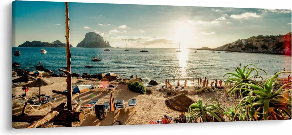 Kép - Strand emberekkel (120x50 cm)