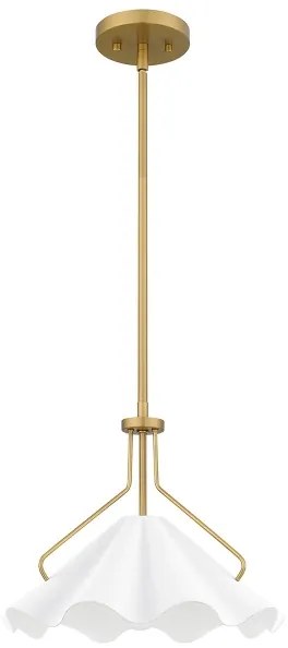 Quoizel QZ-MEJIA-1P-S-AB - Csillár rúdon MEJIA 1xE27/60W/230V átm. 35,6 cm réz