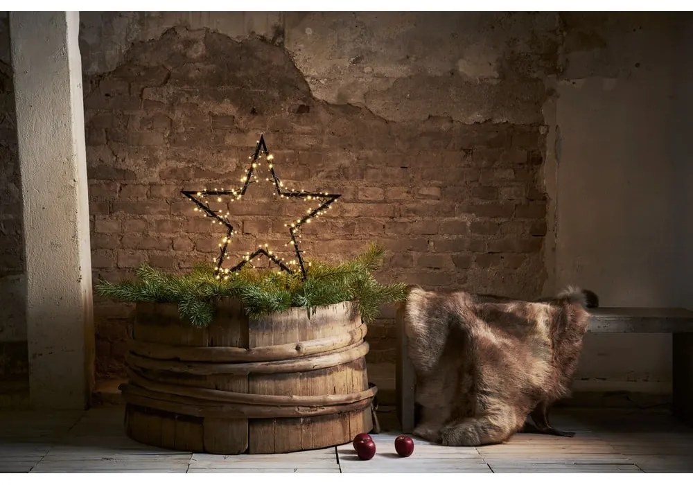 Fekete fénydekoráció karácsonyi mintával Spiky – Star Trading