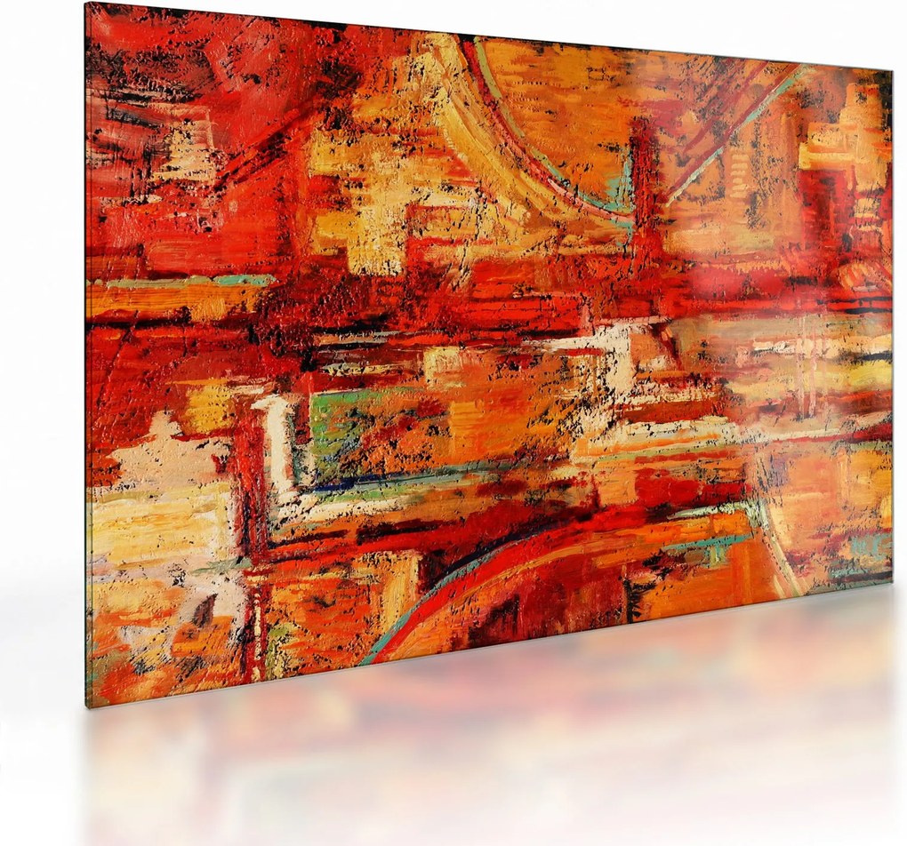 A falfestmény képe (üvegen) (70x50 cm)