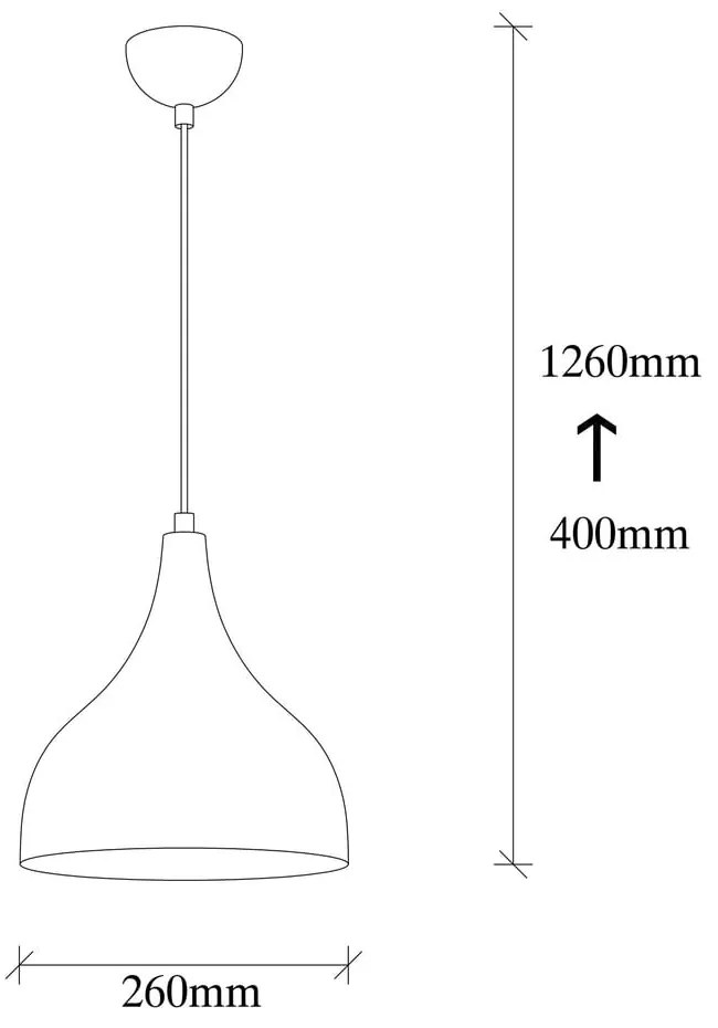 Fekete-rézszínű függőlámpa ø 26 cm Sağlam – Opviq lights