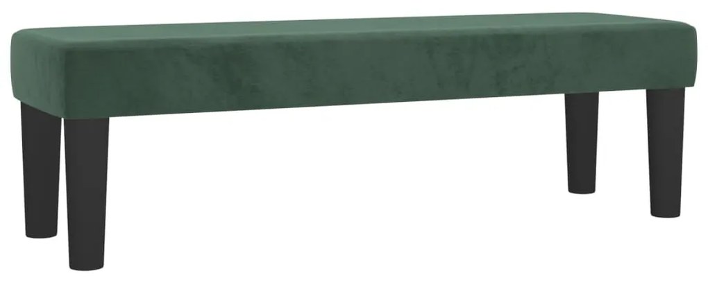 sötétzöld bársony pad 100 x 30 x 30 cm