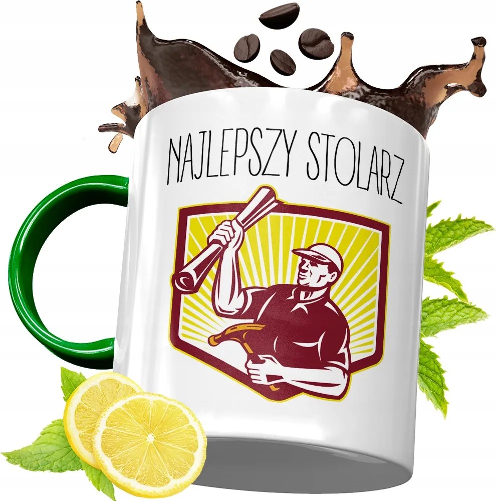 Zöld Bögre Asztalosnak Születésnapra Ajándék fényképes nyomtatással