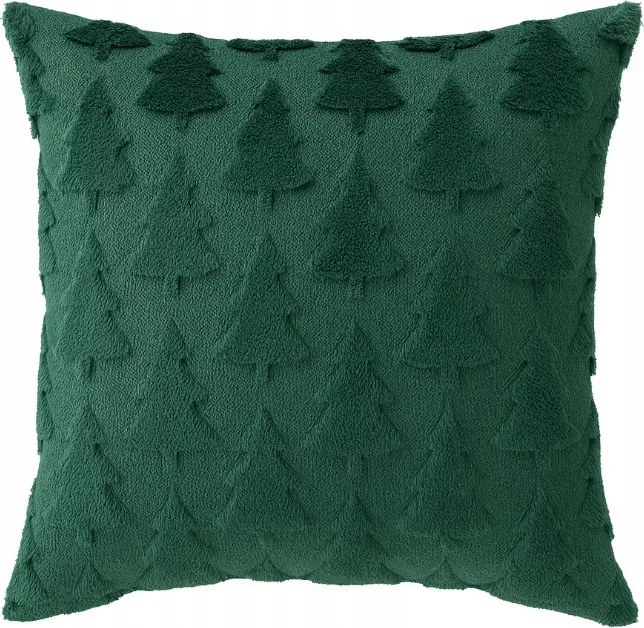 Dekoratív párnahuzat zöld karácsonyi téli karácsonyfa 40x40 1db