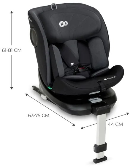 KINDERKRAFT - Autósülés I-360 i-Méret (40-150 cm) fekete