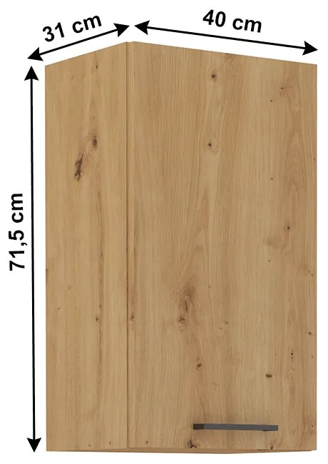 Felső konyhaszekrény Meriel 40 G-72 1F (artisan tölgy). 1033988