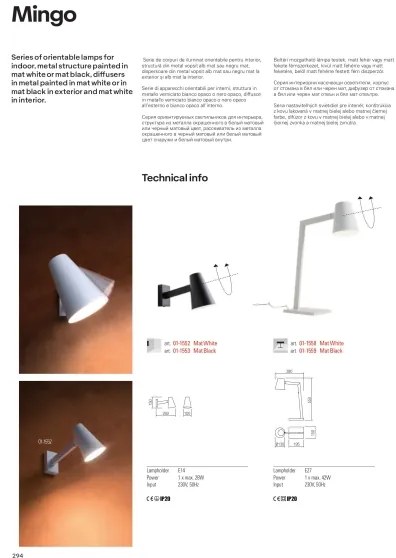 Redo 01-1556 - Állólámpa MINGO 1xE27/42W/230V fehér