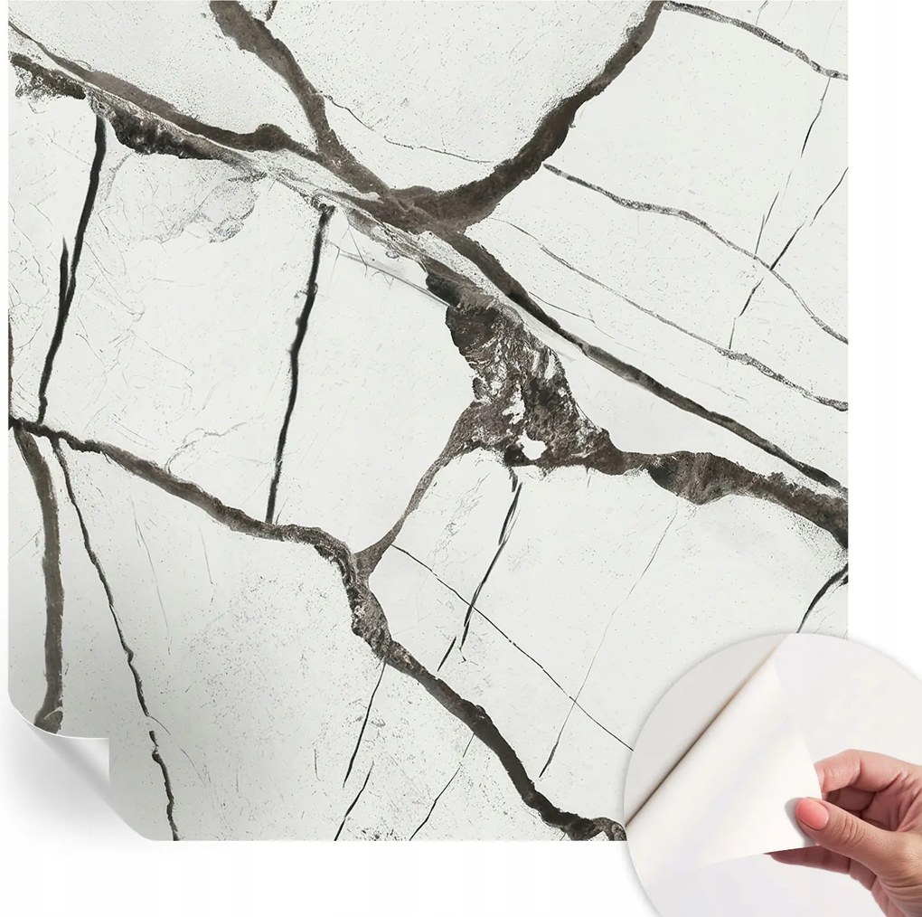 Dekoratív Öntapadós Tapéta Divatos Minták Márvány repedések 250x250 cm