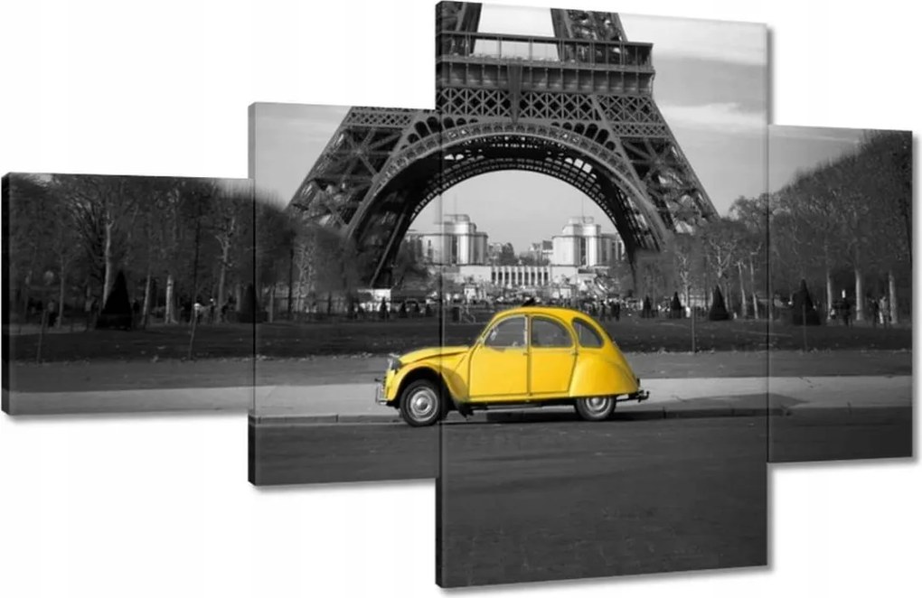 Vászonkép 130x80 Sárga Citroen Párizsban