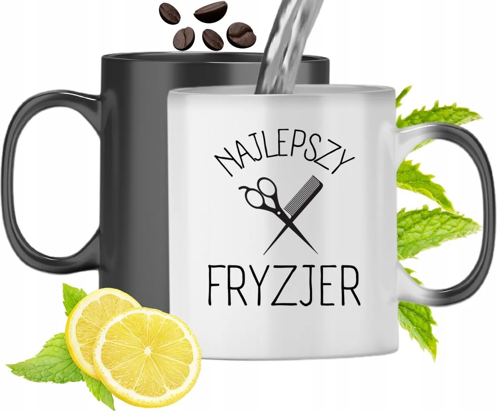 Mágikus Bögre Fodrásznak Színváltós, fényképes nyomattal