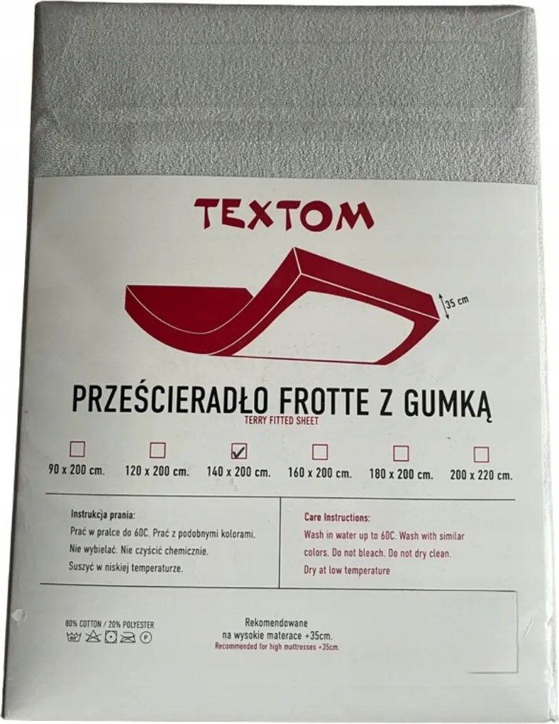 Frottír gumis lepedő 160x200 Extra vastag -Antiallergén