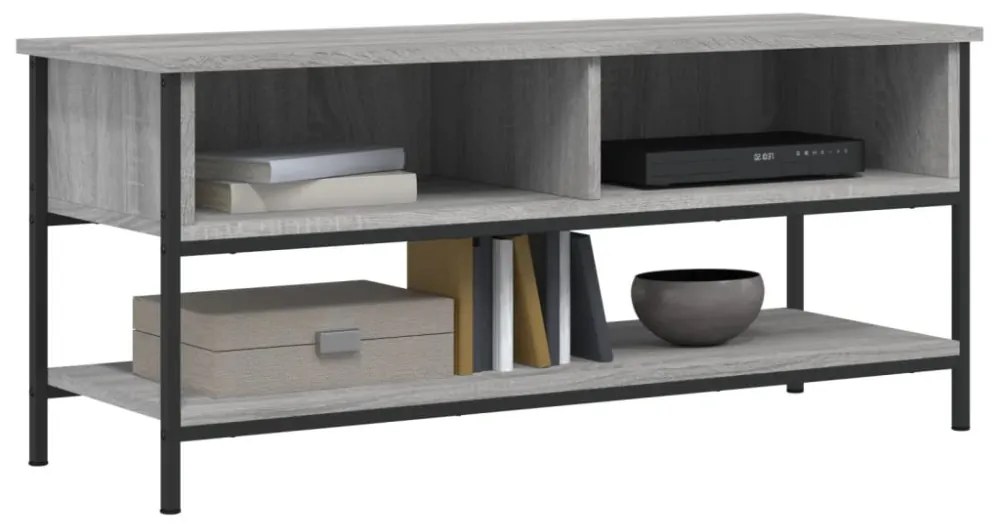 szürke sonoma színű szerelt fa TV-szekrény 100 x 35 x 45 cm