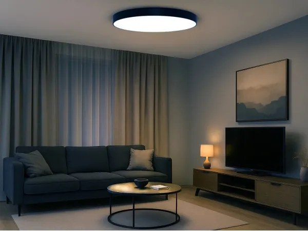 LED mennyezeti lámpatest LED/200W/230V 3000/4000/6500K átm. 100 cm fekete