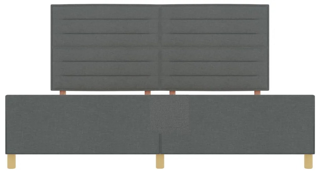 Sötétszürke Szövet Ágykeret 200x200 cm
