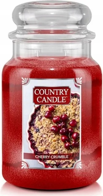 Cherry Crumble Country Candle nagy illatgyertya két kanóccal
