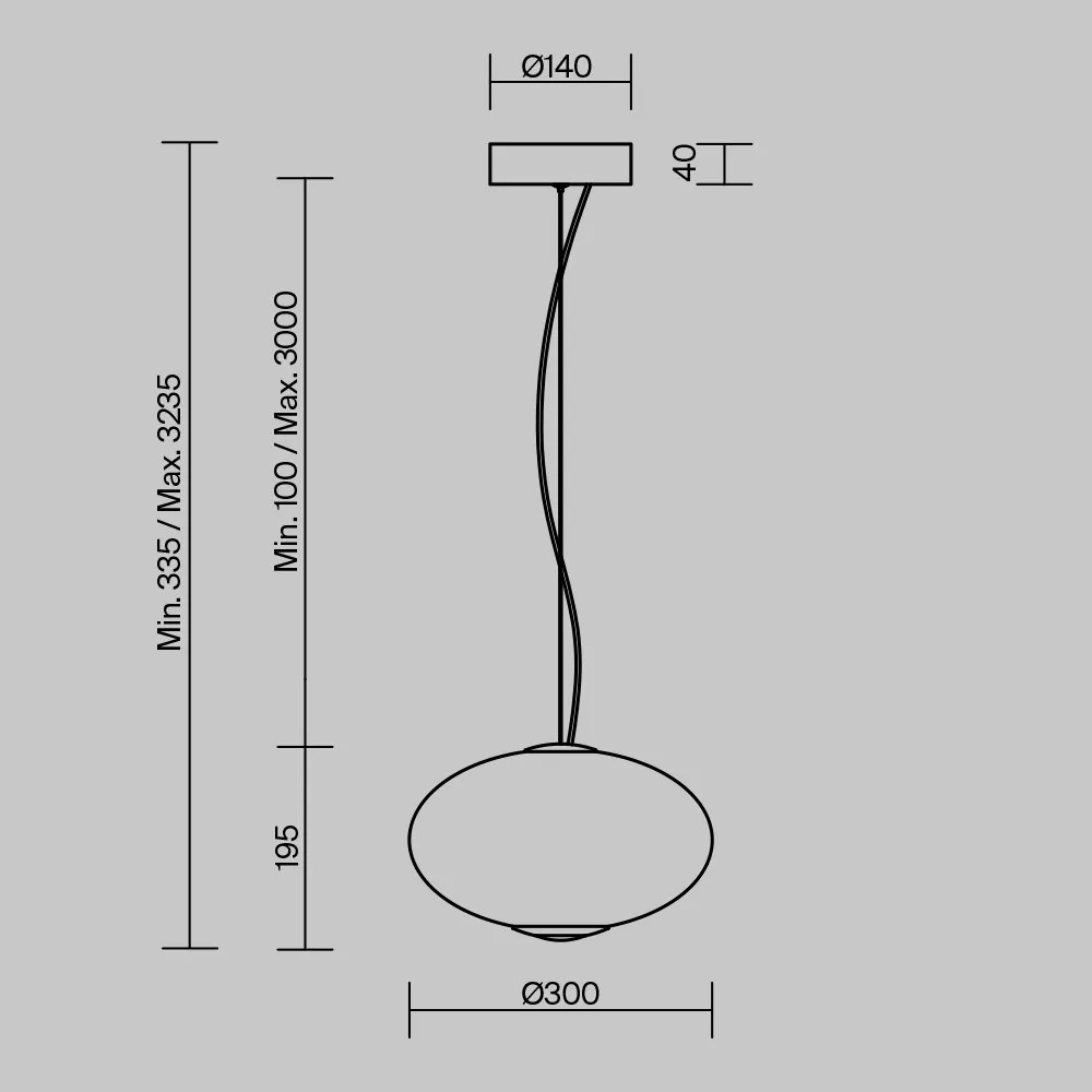 MAYTONI MOD397PL-L12CH2-7K BRUMA Egyágú Függesztett Lámpa Fém LED IP20