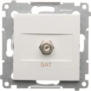 F-típusú szimpla antenna aljzat fehér Simon 54 DASF1.01/11 Kontakt-Simon