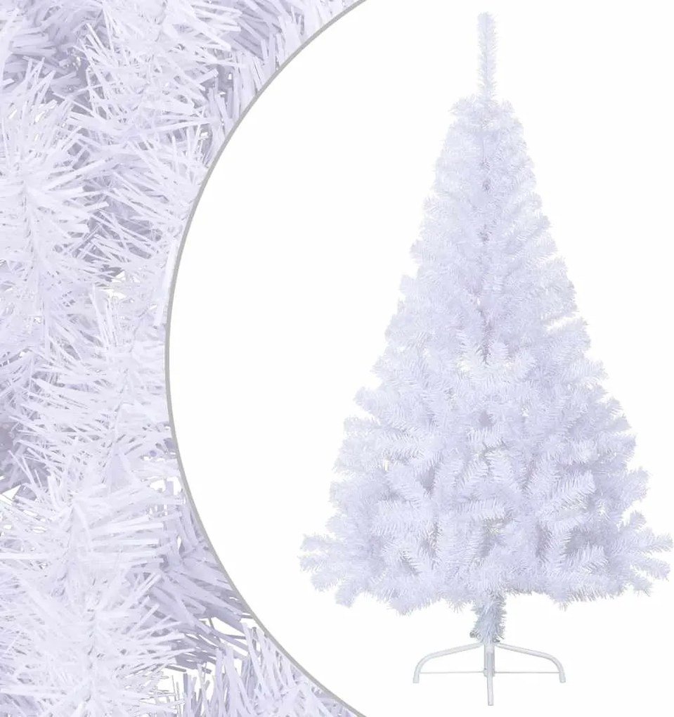 vidaXL fehér PVC fél műkarácsonyfa állvánnyal 150 cm