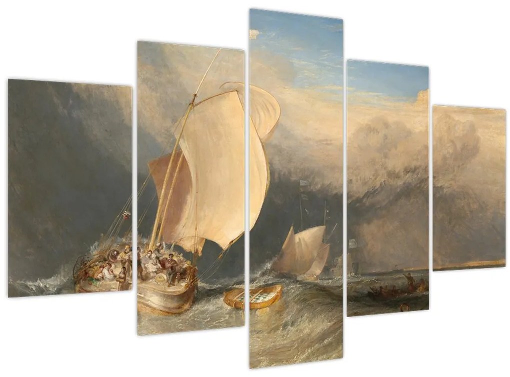 Kép - William Turner, Fishing Boats with Hucksters Bargaining for Fish, reprodukciók (150x105 cm)