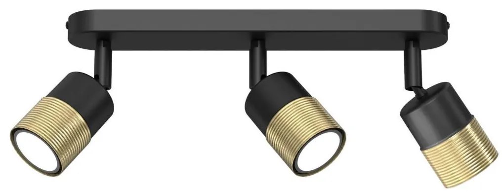 Spotlámpa MIZU 3xGU10/8W/230V fekete/sárgaréz