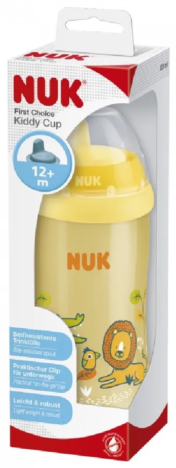 Gyermek sport itatópohár NUK Kiddy Cup 300 ml sárga