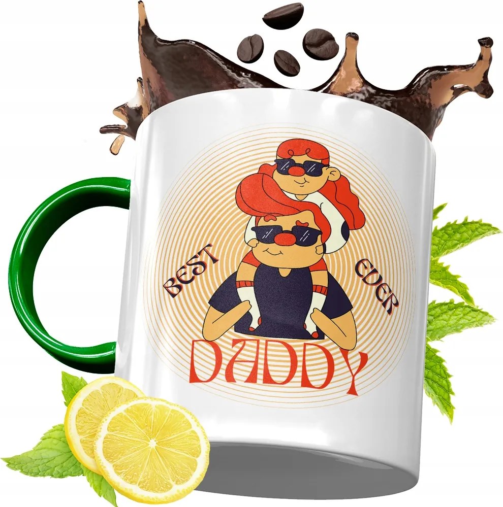 Zöld Bögre Apukának Születésnapi Ajándék fényképes nyomtatással