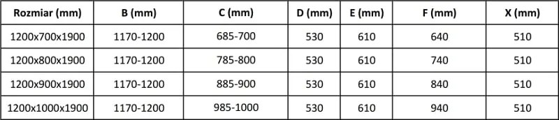 Mexen Apia 120 x 90 cm-es tolóajtós zuhanykabin, átlátszó, fekete + Rio zuhanytálca - 840-120-090-70-00-4510