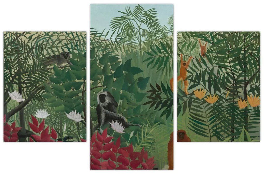 Kép - Henri Rousseau, Tropical Forest with Monkeys, reprodukciók (90x60 cm)