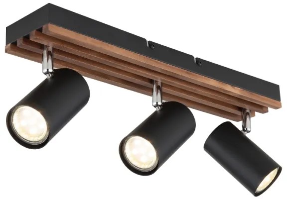 Globo 57909-3 - Spotlámpa KAYDEN 3xGU10/25W/230V fekete