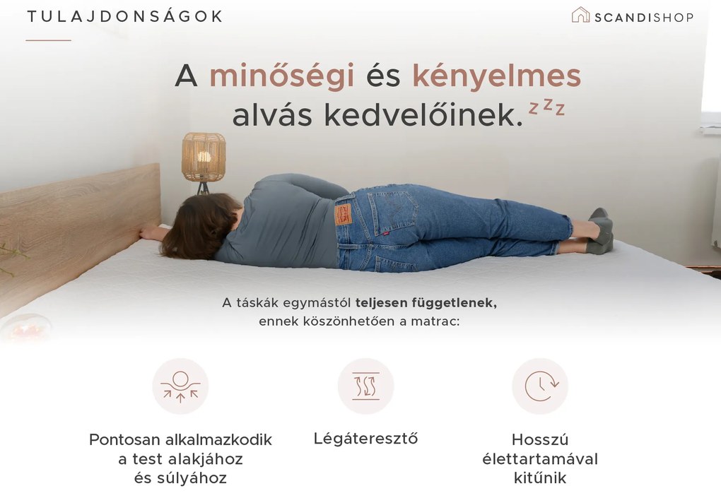 Kókuszmatrac COCO MAXI 20 cm 120 x 200 cm Matracvédő: Matracvédővel
