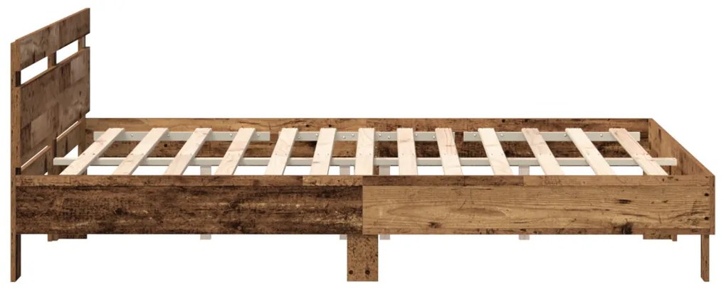 Ágykeret Rusztikus régi fa Tömör újrahasznosított fa 200 x 200 cm