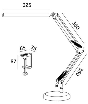 LED Dimmelhető asztali lámpa 2in1 USB TENUIX LED/14W/5V 3000-6000K fehér