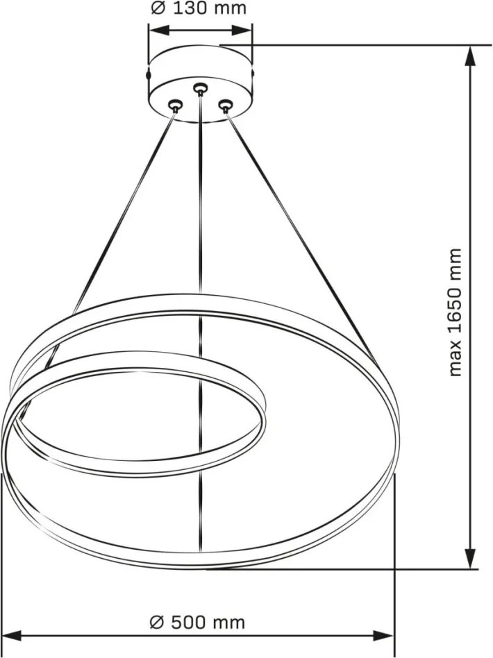 POLUX 328021 ZEFIRA Modern Led Függesztett Lámpa Antracit LED IP20