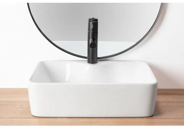 REA-U6524 - Ráültethető mosdó KELLY 38x49 cm kerámia/fényes fehér