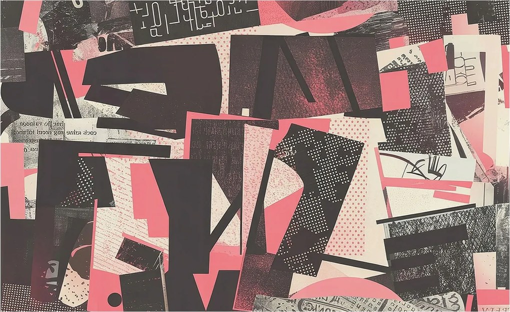 Fotótapéta Flizelin Dekoratív tapéta Geometrikus kollázs 416x254 Ragasztó