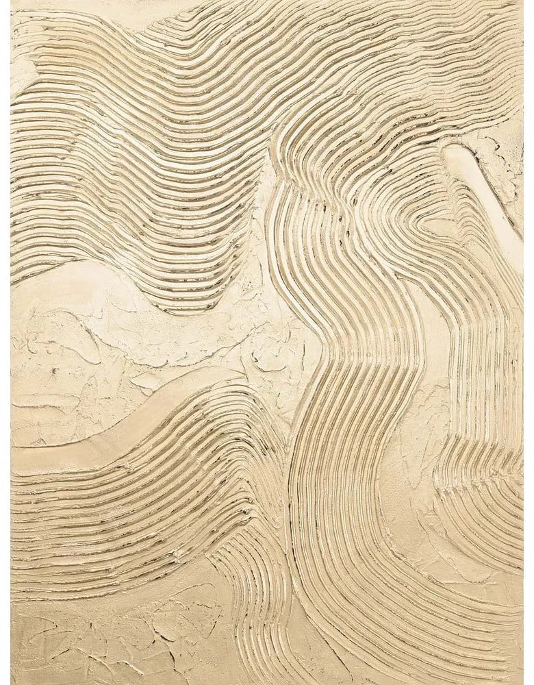 Kézzel festett kép 88x118 cm Metallic Champagne – Malerifabrikken