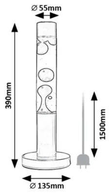 Rabalux 76029 - LED Lávalámpa LAVASTIC LED/25W/230V