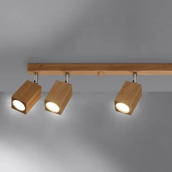 Sollux SL.1039 - Spotlámpa KEKE 6xGU10/40W/230V tölgy