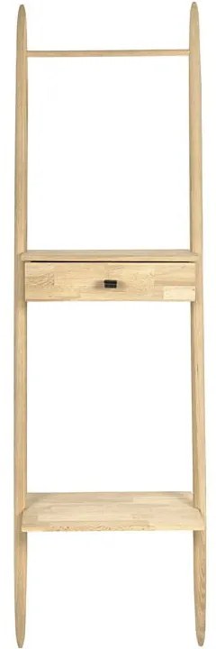 Natúr színű tölgyfa polcos állvány 30x170 cm Ebern – Villa Collection