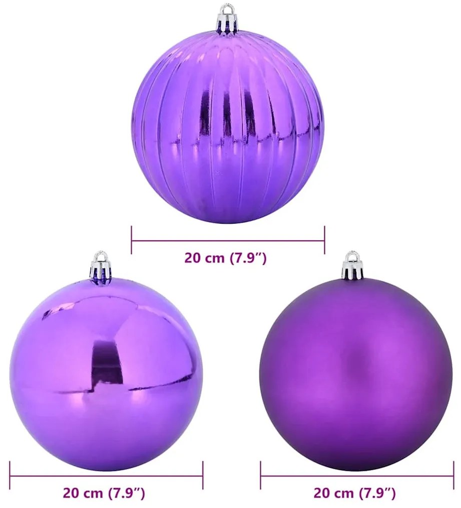 Karácsonyi Díszgömb Készlet 4 pcs Lila