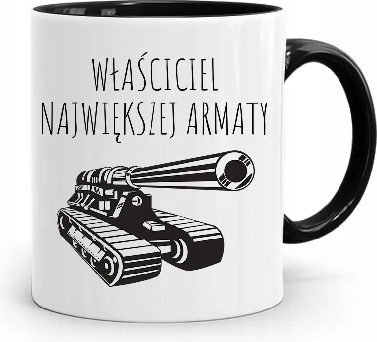 Bögre Fekete Vicces Ágyú Tulajdonosa fényképes nyomtatással