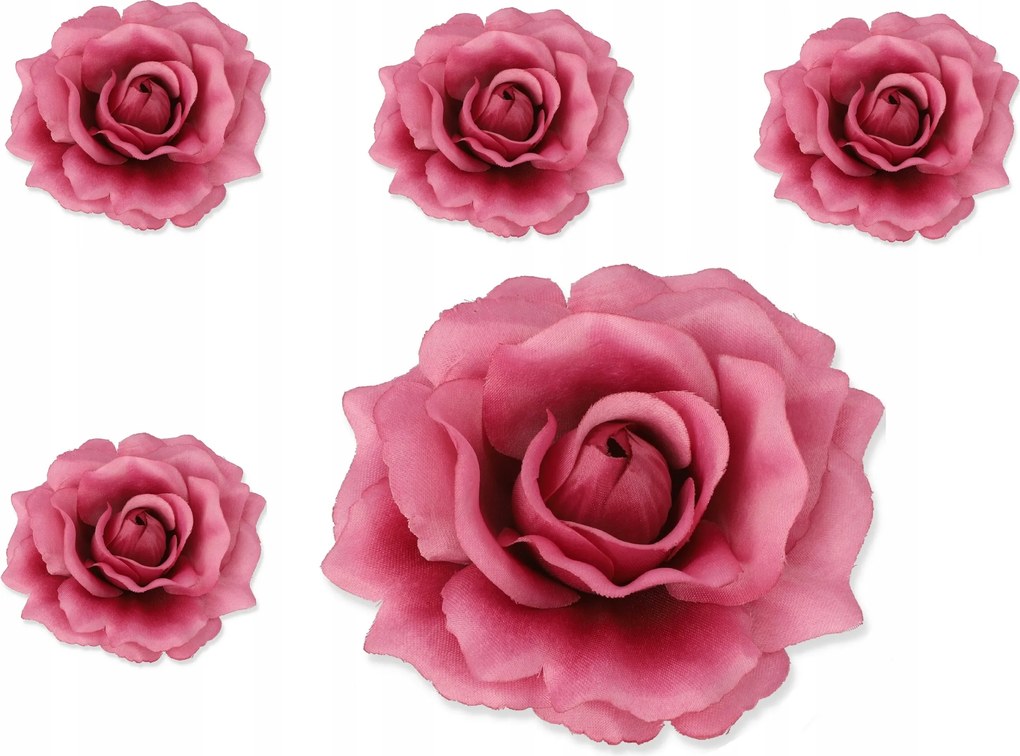 5x Sonia Virág mesterséges nádfej rózsa csokor mesterséges