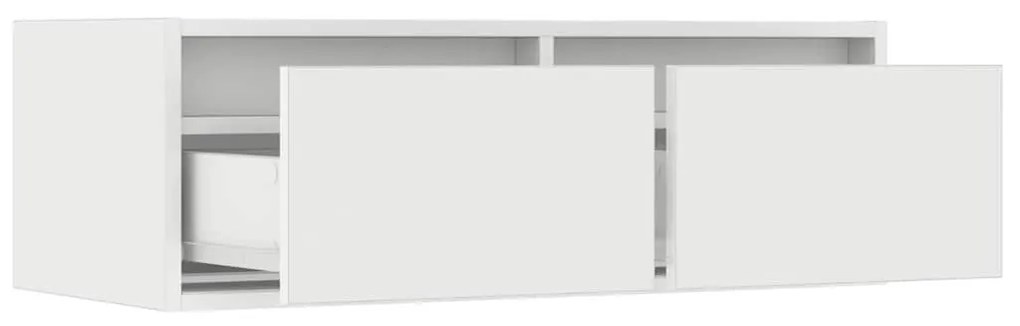 TV szekrény LED világítással fehér 75x35,5x25 cm