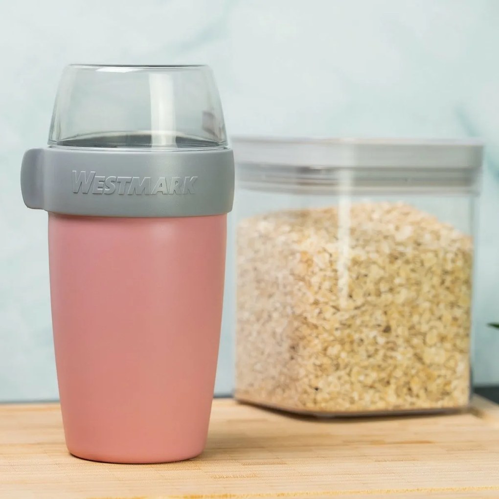 Westmark kétrészes uszonnás doboz, 700 ml, rózsaszín, S