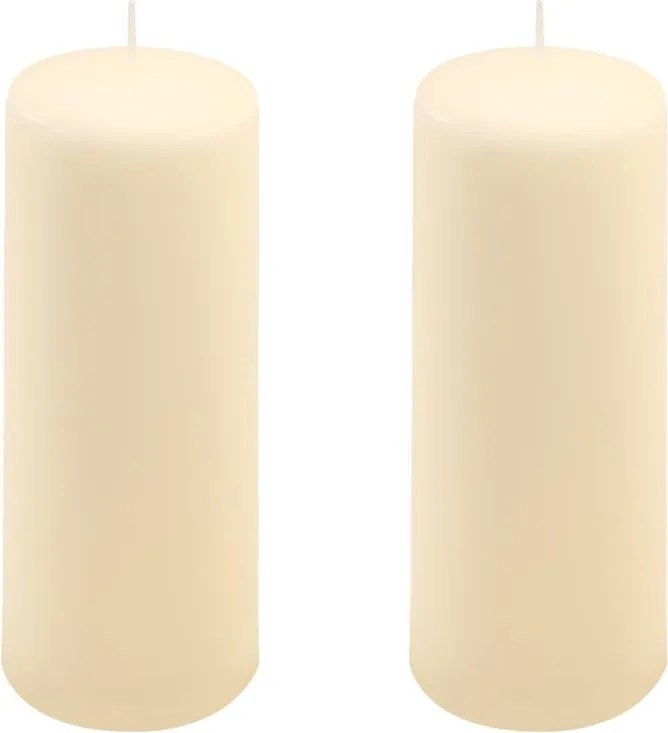 Gyertya készlet 20 cm Ø 7,5 cm  2 db krém