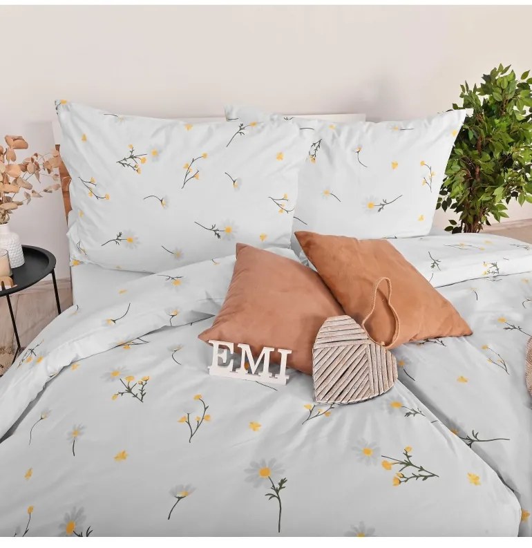 EMI Százszorszép krepp ágyneműhuzat, A standard egyszemélyes ágy szett tartalma: 1x 140x200 + 1x 70x90