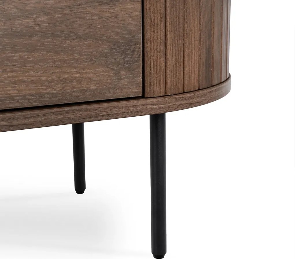 Komód 200 cm méretben, négyajtós kivitelben, dió színben BECK